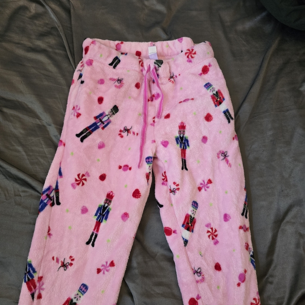 pink christmas pj pants